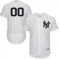 Custom New York Yankees white black stripe Flexbase Authentic Collection Jersey(1)