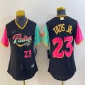 Women Nike San Diego Padres #23 Fernando Tatis Jr black majestic mlb Jerseys city version