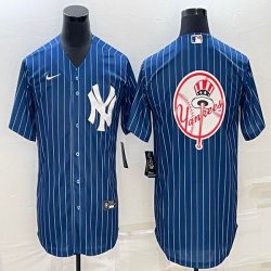 Nike New York Yankees blank blue majestic baseball Jerseys-BD 07