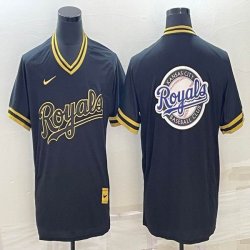 Nike kansas city royals blank blue majestic MLB baseball jerseys -BD 03