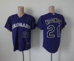 Colorado Rockies WIGGINTON 21# purple mlb jerseys