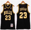 1998 finals Chicago Bulls #23 Michael Jordan black gold Throwback nba basketball jersey-LT