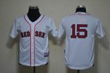 Boston Red Sox 15 Dustin Pedroia white kid mlb jersey