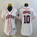 Women Nike Houston Astros #10 Yuli Gurriel white baseball jerseys