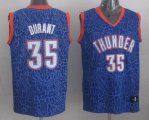 Oklahoma Thunder 35 DURANT blue Decorative pattern nba jersey