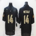 Nike Seattle Seahawks #14 D.K. Metcalf black camo Salute To Service Limited Jersey-BD