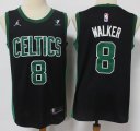 Boston Celtics #8 Kemba Walker black nba basketball jerseys jordan logo-S8