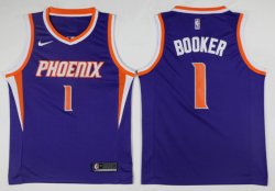 Nike Phoenix Suns #1 Devin Booker purple NBA basketball Jerseys-LT