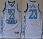 North Carolina Michael Jordan #23 white nba Basketball Jersey