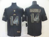 Nike New York Jets #14 Sam Darnold black gold Color Rush Limited Jersey