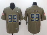 San Diego Chargers #99 Joey Bosa green USA flag Color Rush Limited Jersey