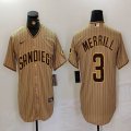 Nike San Diego Padres #3 Jackson Merrill yellow MLB Baseball jerseys