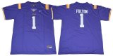 LSU Tigers Odell #1 Fulton NCAA Football Jersey - purple