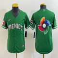 Youth 2023 World Cup Mexico blank green majestic baseball jerseys 07