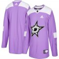 Custom Dallas Stars NHL Authentic Purple Fights Cancer Practice jersey