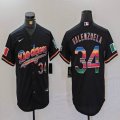 Nike Los Angeles Dodgers #34 Fernando Valenzuela black fashion majestic baseball Jerseys-BD