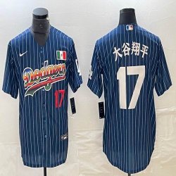 Los Angeles Dodgers #17 Shohei Ohtani Nike blue throwback baseball Jersey -BD 15