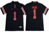 Georgia Bulldogs #1 Justin Fields black College Football Color Rush Limited Jersey-HJ