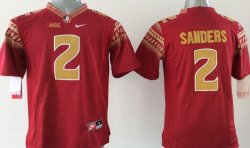 Youth Florida State Seminoles (FSU) Deion Sanders 2 red gold College Football Jerseys