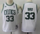 Youth Boston Celtics #33 Larry Bird white Throwback nba jerseys