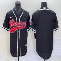 Nike Atlanta Braves blank black majestic baseball MLB Jerseys Joint name -BD 02