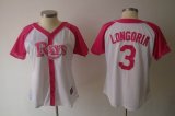 Tampa Bay Rays 3# Evan Longoria white fashion women MLB jersey