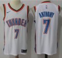 Nike Oklahoma City Thunder #7 Carmelo Anthony Association White NBA Jersey