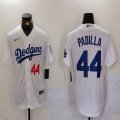 Nike Los Angeles Dodgers#44 Padilla white majestic baseball Jersey-BD 01