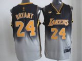 Adidas Los Angeles Lakers 24 Kobe Bryant Black Grey NBA Jerseys