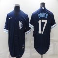 Kansas City Royals #17 Hunter Dozier dark blue majestic baseball jerseys city version