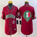 Youth 2023 World Cup Mexico blank red majestic baseball jerseys 06