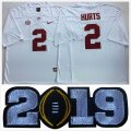 2019 Alabama Crimson Tide #2 Jalen Hurts white College Football Color Rush Limited Jersey