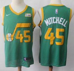 Nike Utah Jazz #45 Donovan Mitchell green nba Jersey-S8