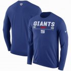 Men's New York Giants Nike Royal Sideline Legend Staff Performance Long Sleeve T-Shirt