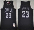 Chicago Bulls #23 Michael Jordan black throwback basketball jersey-TY