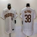 Nike San Diego Padres #38 Alfaro white Flexbase Authentic Collection Jersey-BD 02