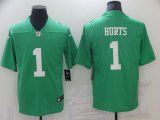 Nike Eagles #1 Jalen Hurts green Color Rush Limited Jersey-BD