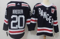 Adidas New York Rangers #20 Chris Kreider dark blue hockey jersey