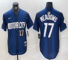 Nike Detroit Tigers #17 Parkes Meadows blue Majestic baseball jerseys city version 02