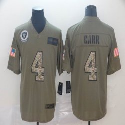 Oakland Raiders #4 Derek Carr Nike Camo 2019 Salute to Service Retired Limited Jersey-BD