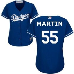 Women Los Angeles Dodgers #55 Russell Martin blue majestic baseball jerseys