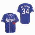 Los Angeles Dodgers 34 Fernando Valenzuela blue majestic mlb jersey-SG