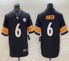 Nike Pittsburgh Steelers #6 Patrick Queen black Color Rush Limited Jersey-BD-BD