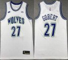 Nike Minnesota Timberwolves #27 Rudy Gobert white basketball jerseys -XD