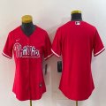 Women Nike Philadelphia Phillies red majestic baseball jersey