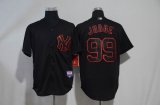 New York Yankees #99 Aaron Judge black majestic baseball jersey -WL