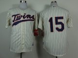 Minnesota Twins Glen Perkins 15# beige Blue stripes mlb Jerseys