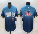 Nike Philadelphia Phillies blank blue majestic baseball jerseys city version 05