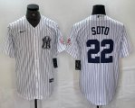 Nike New York Yankees #22 Juan Soto white MLB baseball Jersey Joint name -BD 03