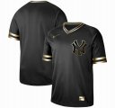 Nike New York Yankees blank black gold baseball jersey